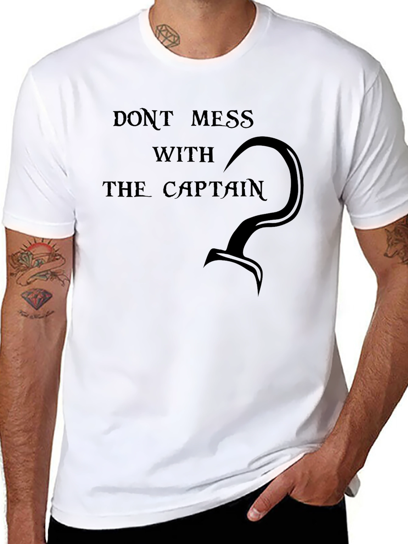 Camiseta Negra Capitán Garfio - No Molestar