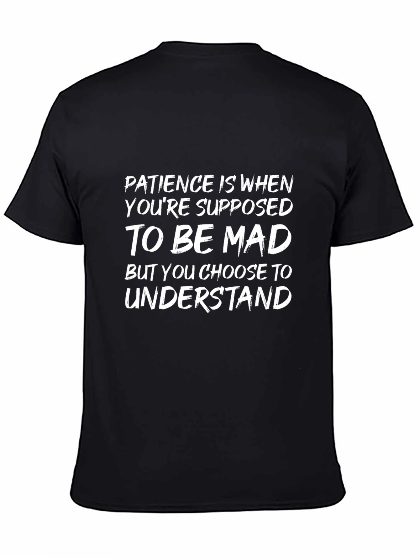Camiseta Negra: Paciencia es Elegir Entender