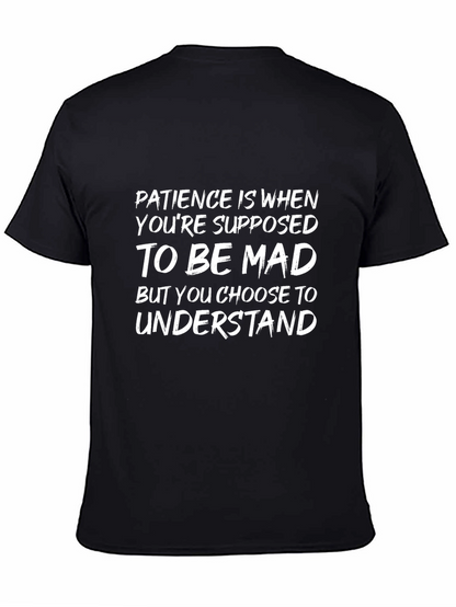 Camiseta Negra: Paciencia es Elegir Entender