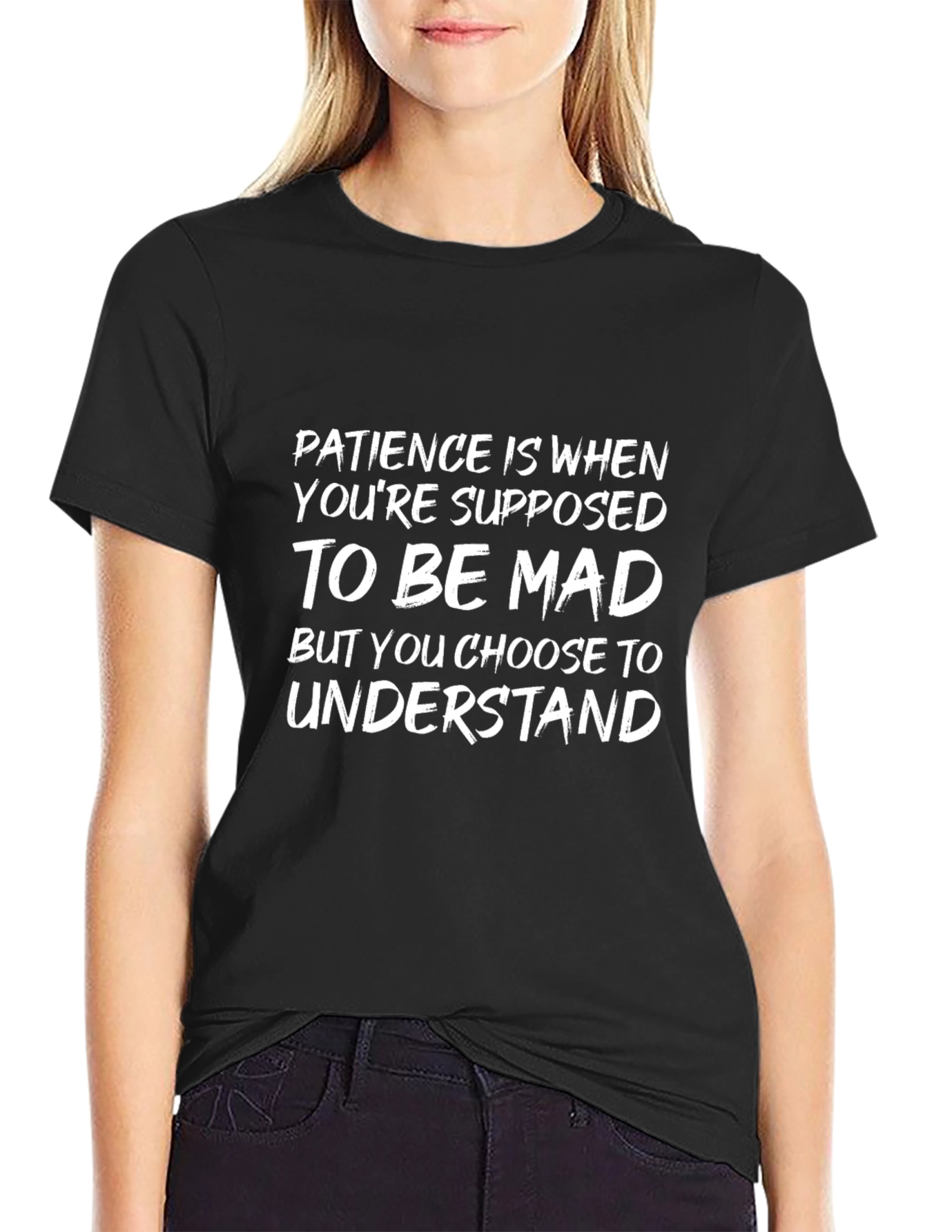 Camiseta Negra: Paciencia es Elegir Entender