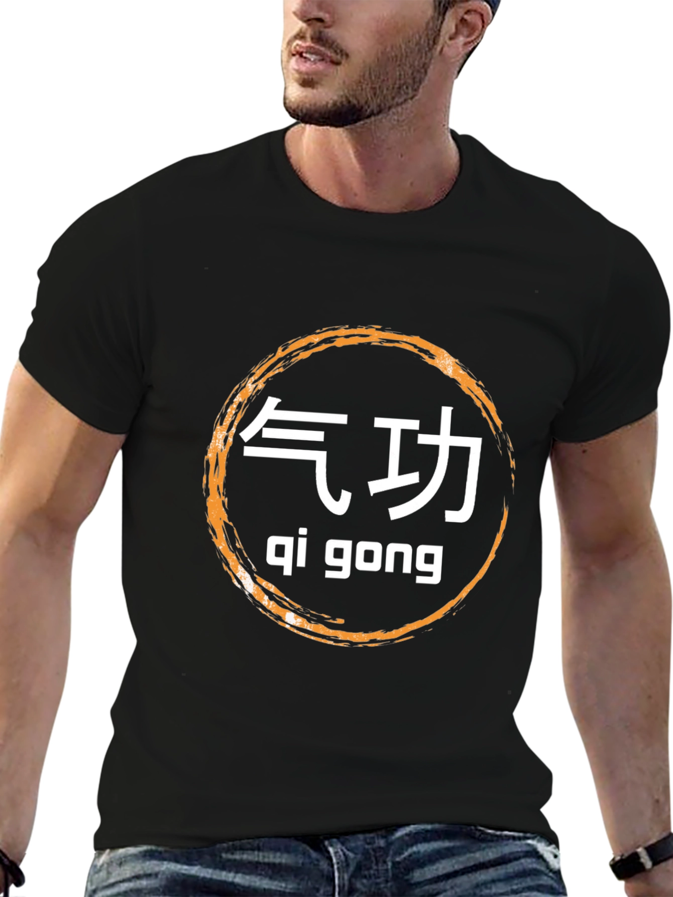 Camiseta Negra Qi Gong - Estilo y Bienestar
