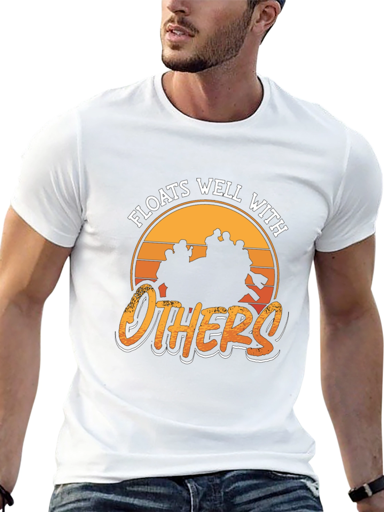 Camiseta Negra: Flota Bien con Otros