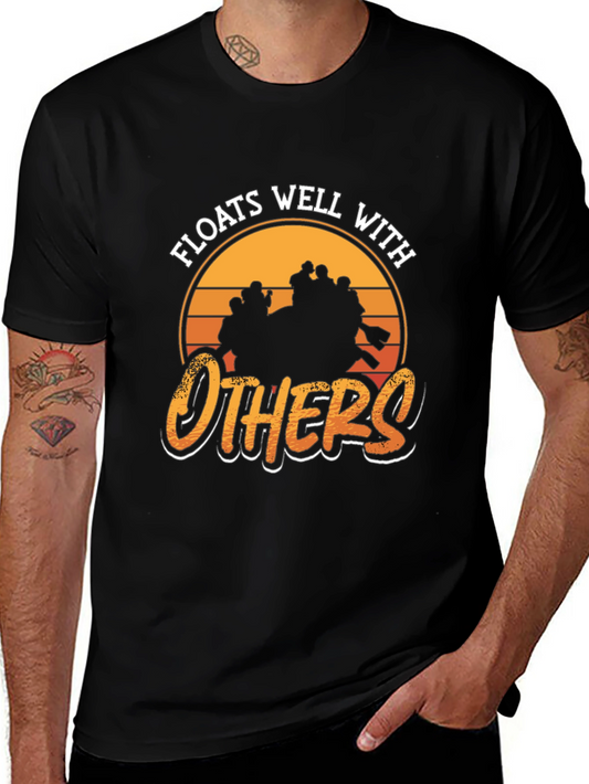 Camiseta Negra: Flota Bien con Otros