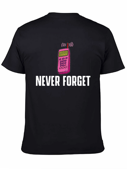 Camiseta Hombre: Nunca Olvides el Celular Retro