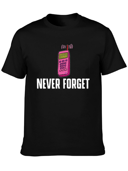 Camiseta Hombre: Nunca Olvides el Celular Retro