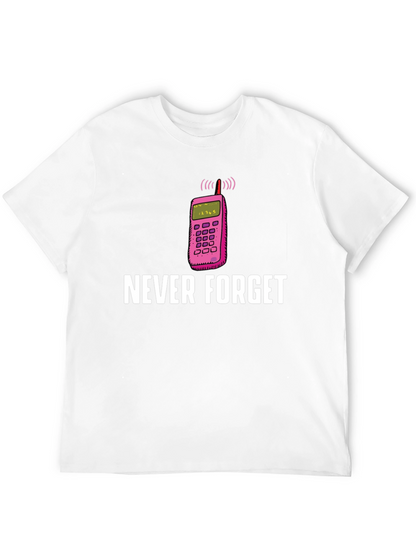 Camiseta Hombre: Nunca Olvides el Celular Retro