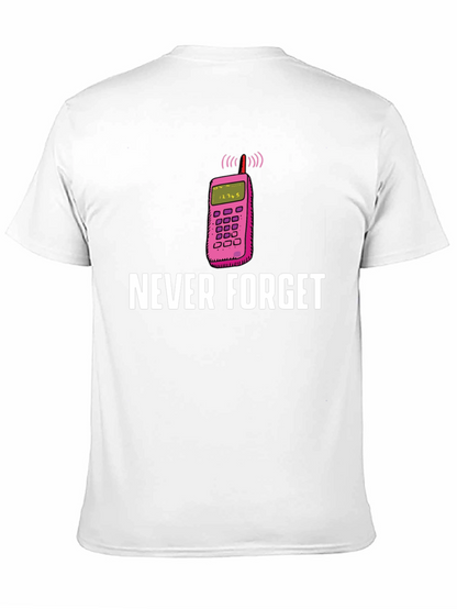 Camiseta Hombre: Nunca Olvides el Celular Retro