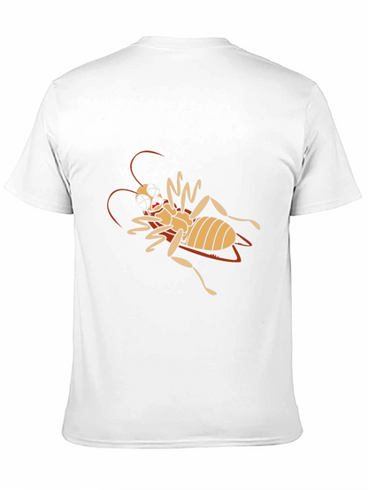 Camiseta Negra con Diseño de Insecto Caricaturesco