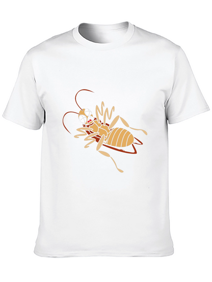 Camiseta Negra con Diseño de Insecto Caricaturesco