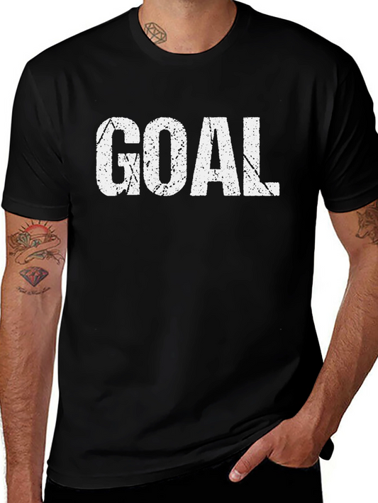 Camiseta Negra GOAL Estilo Grunge
