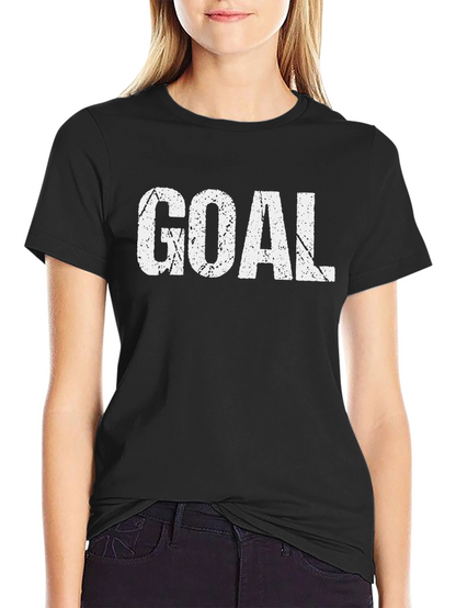 Camiseta Negra GOAL Estilo Grunge