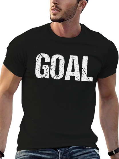 Camiseta Negra GOAL Estilo Grunge