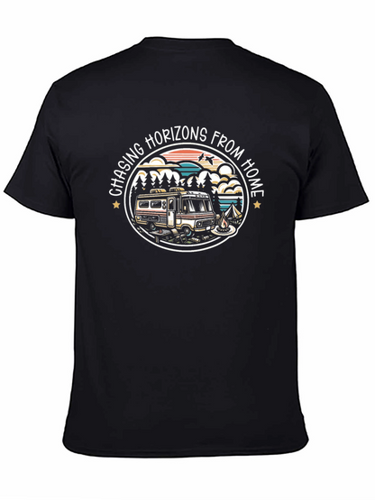 Camiseta Negra Chasing Horizons From Home