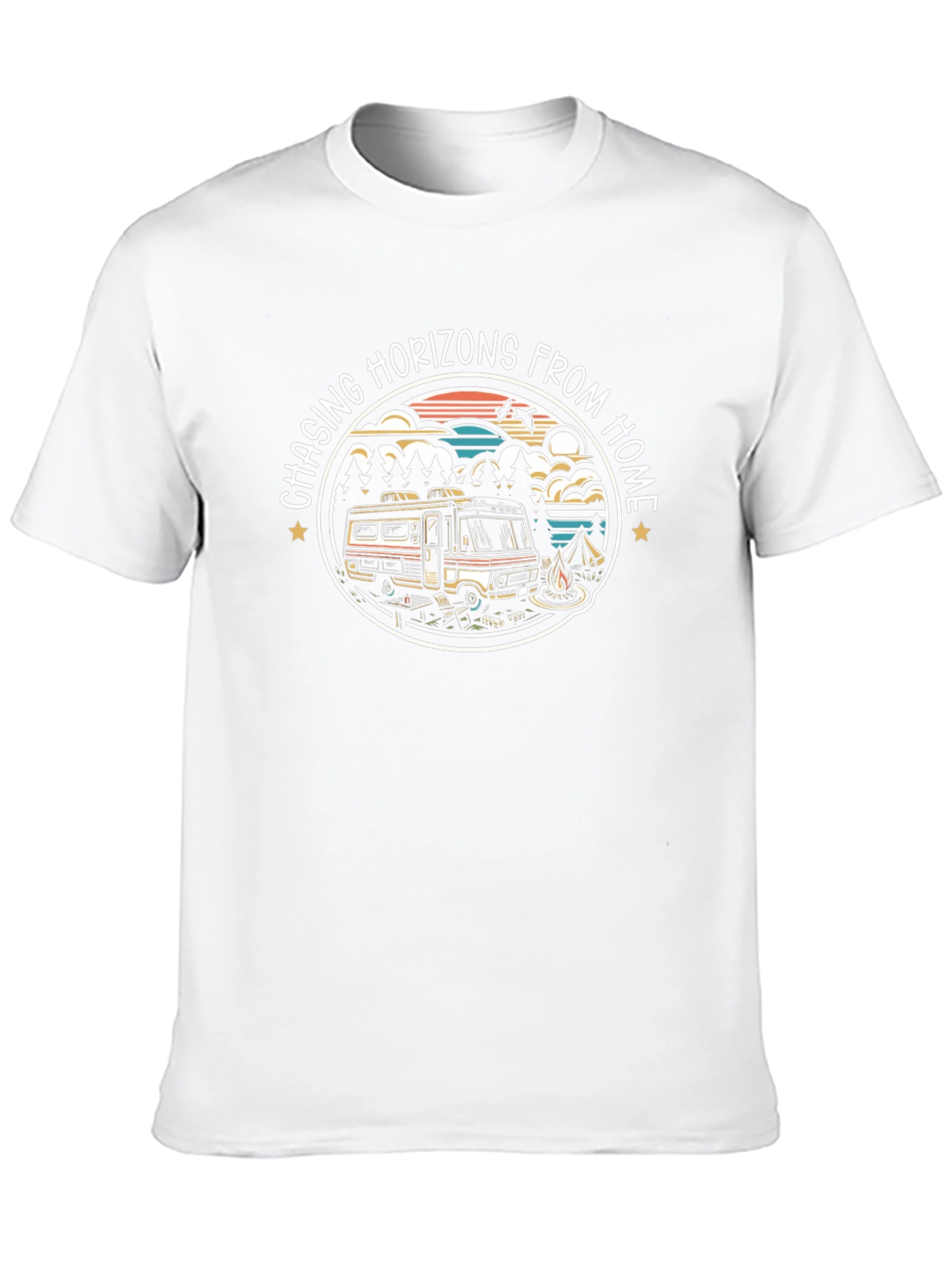 Camiseta Negra Chasing Horizons From Home