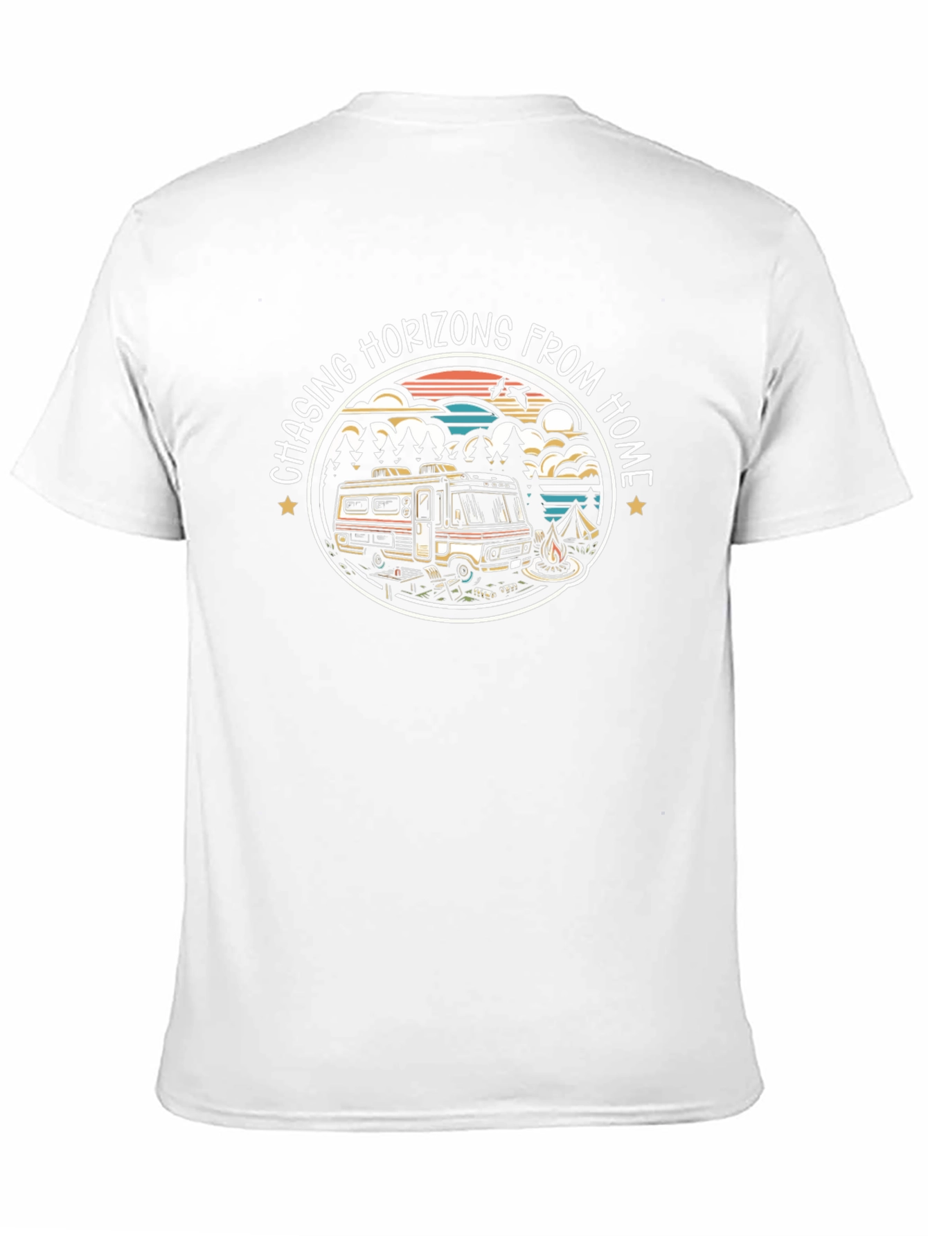 Camiseta Negra Chasing Horizons From Home