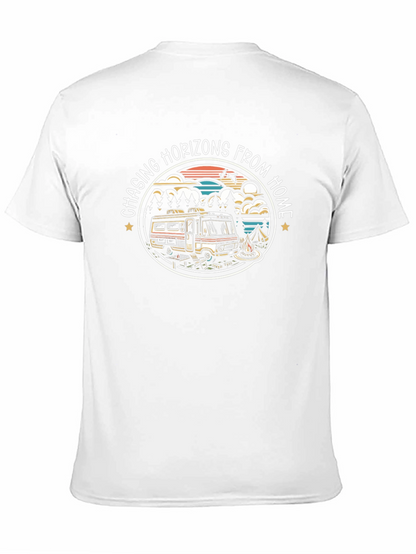 Camiseta Negra Chasing Horizons From Home