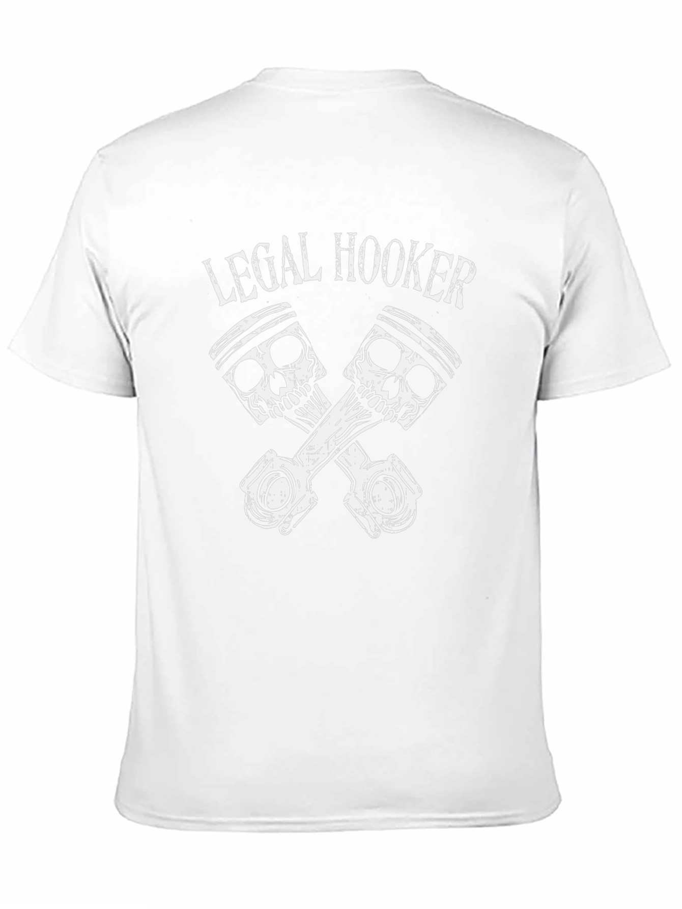 Camiseta Negra Legal Hooker con Diseño de Pistones