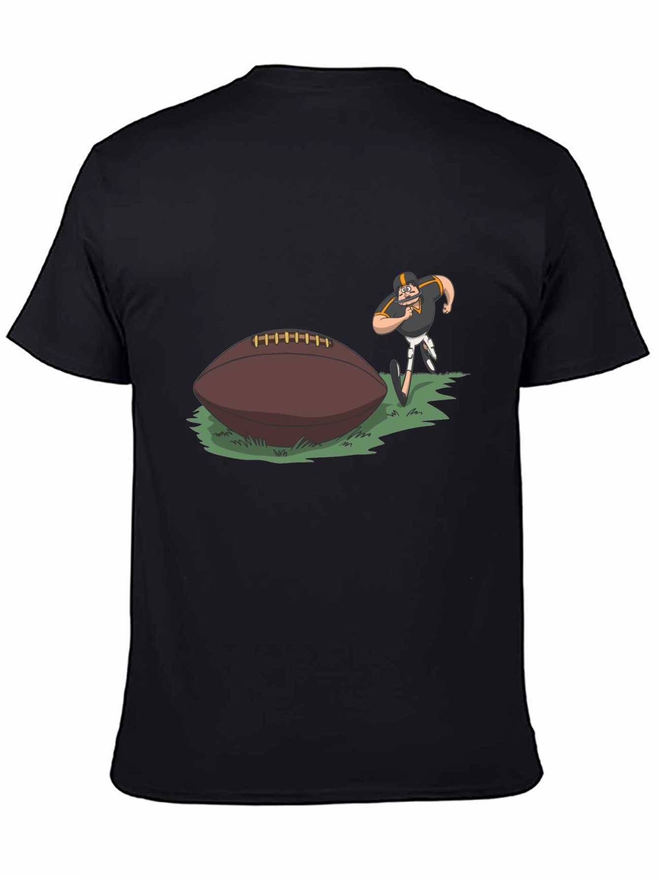 Camiseta Negra Fútbol Americano Dibujos
