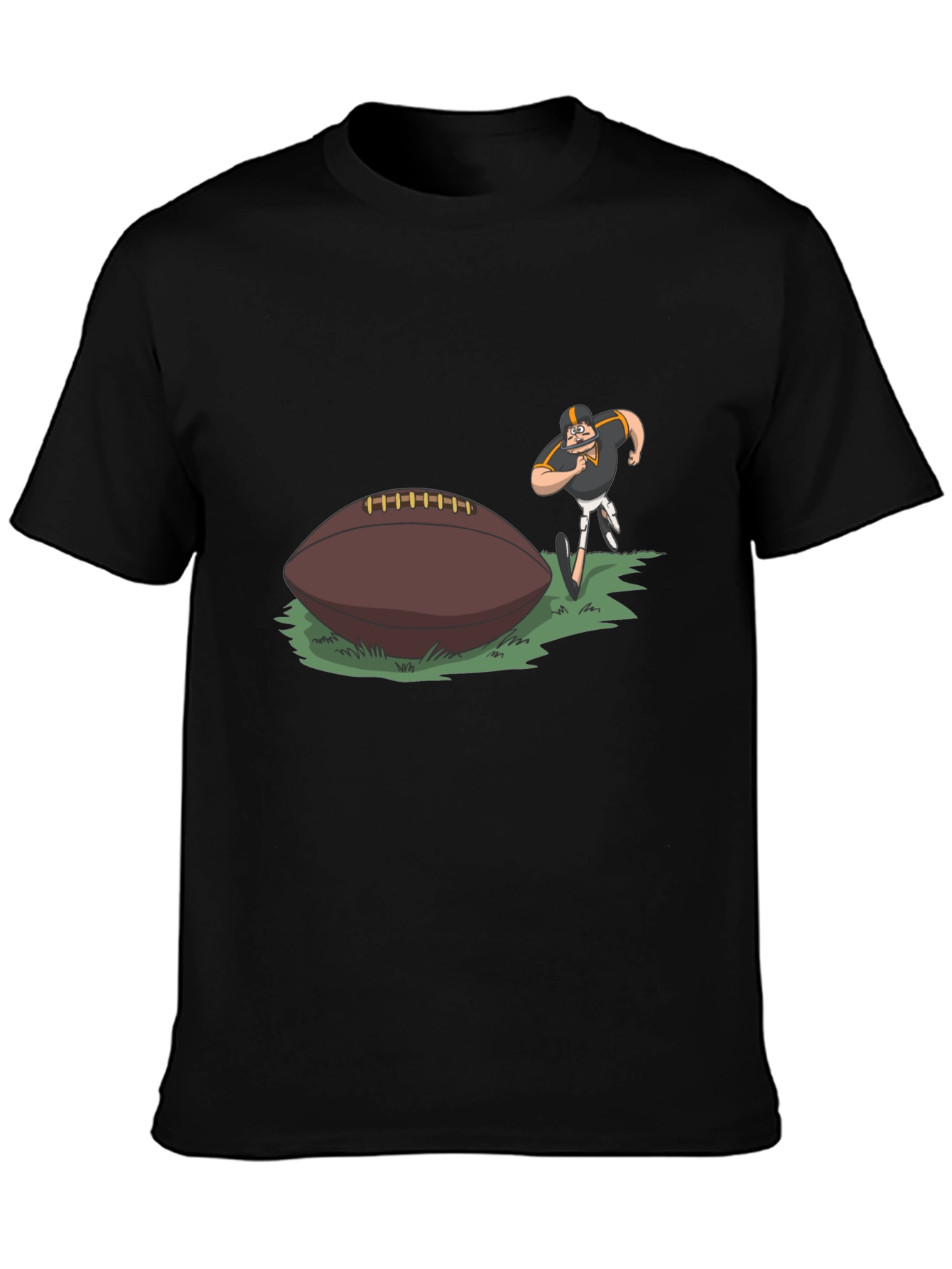 Camiseta Negra Fútbol Americano Dibujos