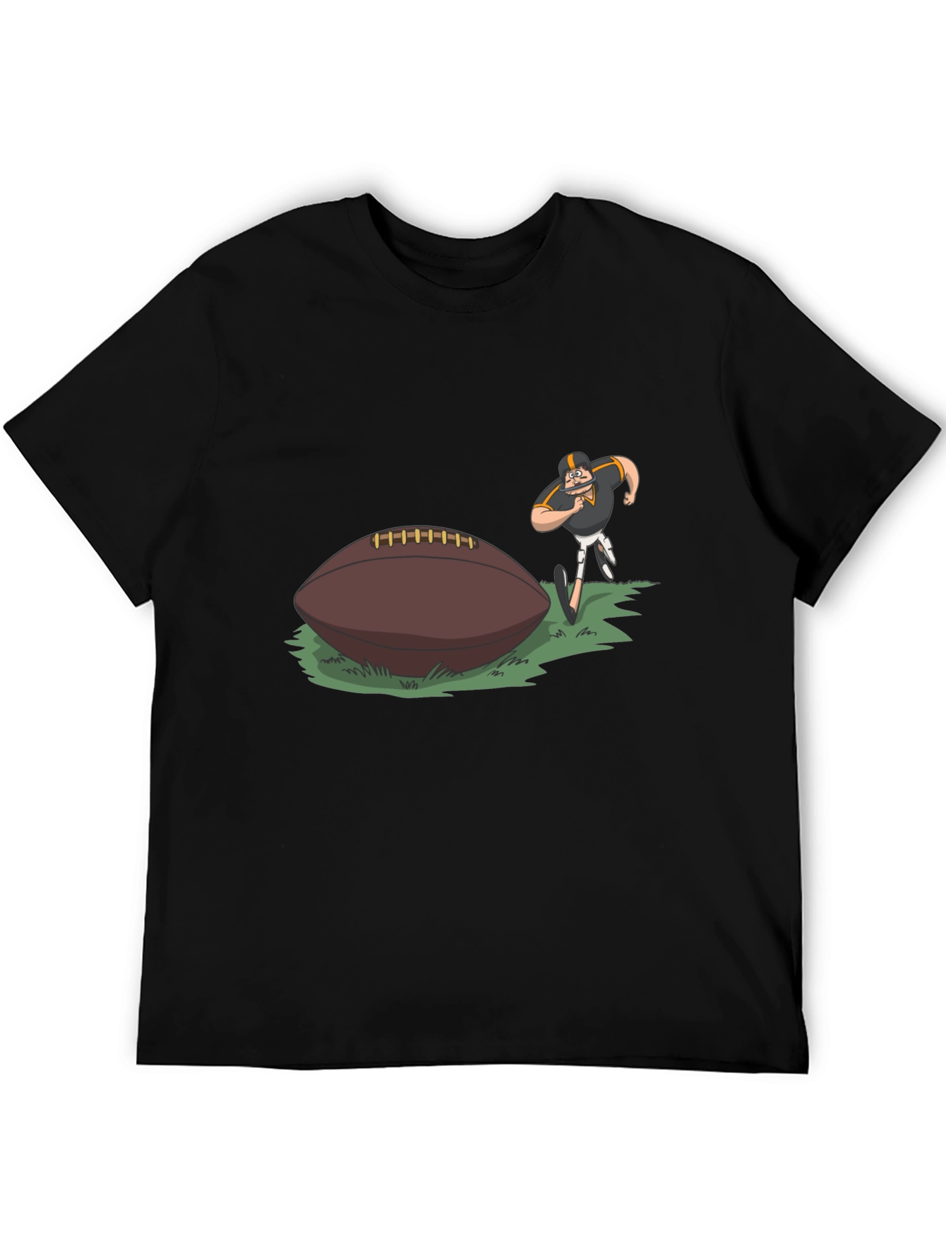 Camiseta Negra Fútbol Americano Dibujos