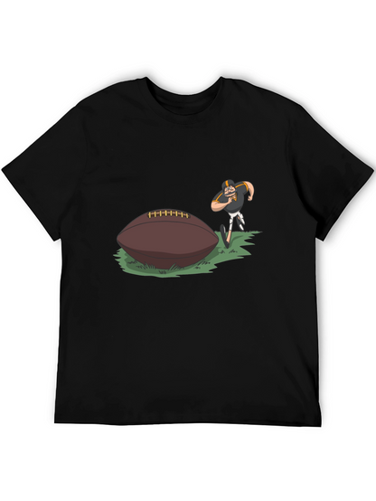 Camiseta Negra Fútbol Americano Dibujos