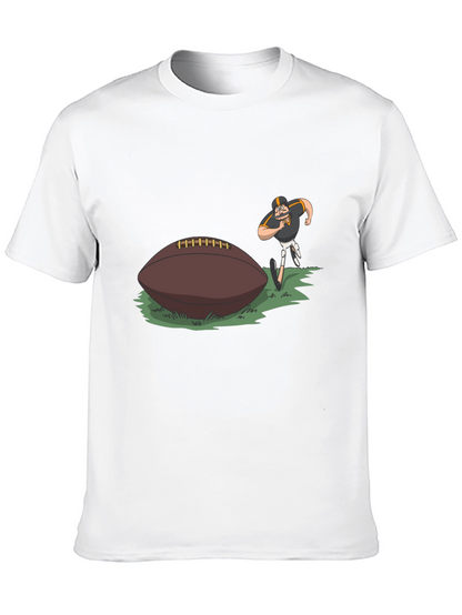 Camiseta Negra Fútbol Americano Dibujos
