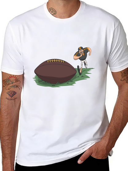 Camiseta Negra Fútbol Americano Dibujos