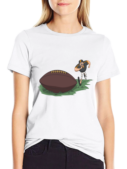 Camiseta Negra Fútbol Americano Dibujos