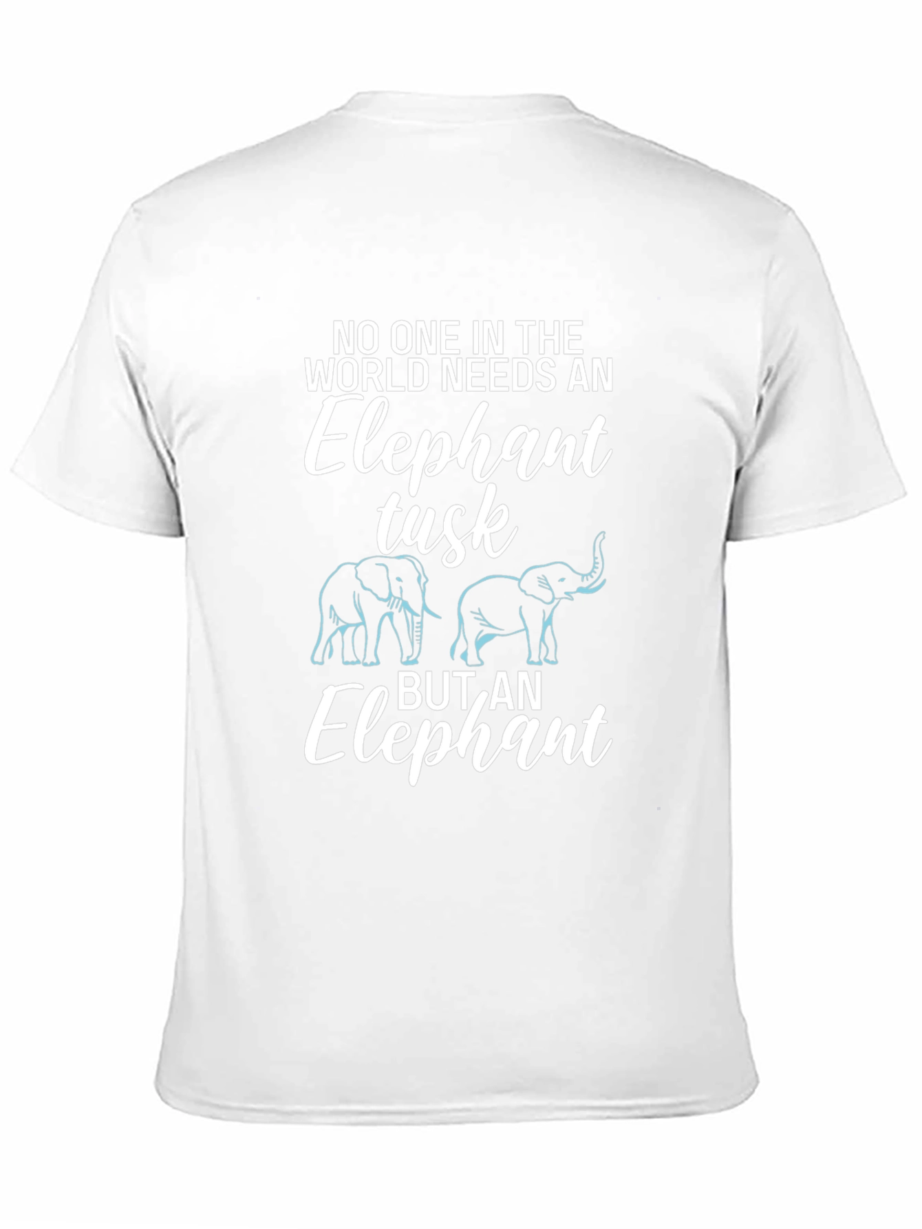 Camiseta Negra: Elefante Necesita Colmillo