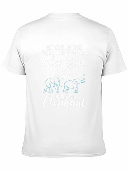 Camiseta Negra: Elefante Necesita Colmillo