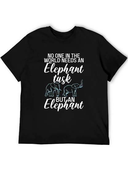 Camiseta Negra: Elefante Necesita Colmillo