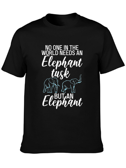 Camiseta Negra: Elefante Necesita Colmillo