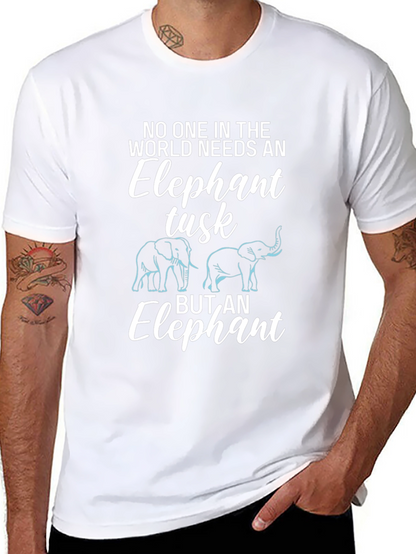 Camiseta Negra: Elefante Necesita Colmillo