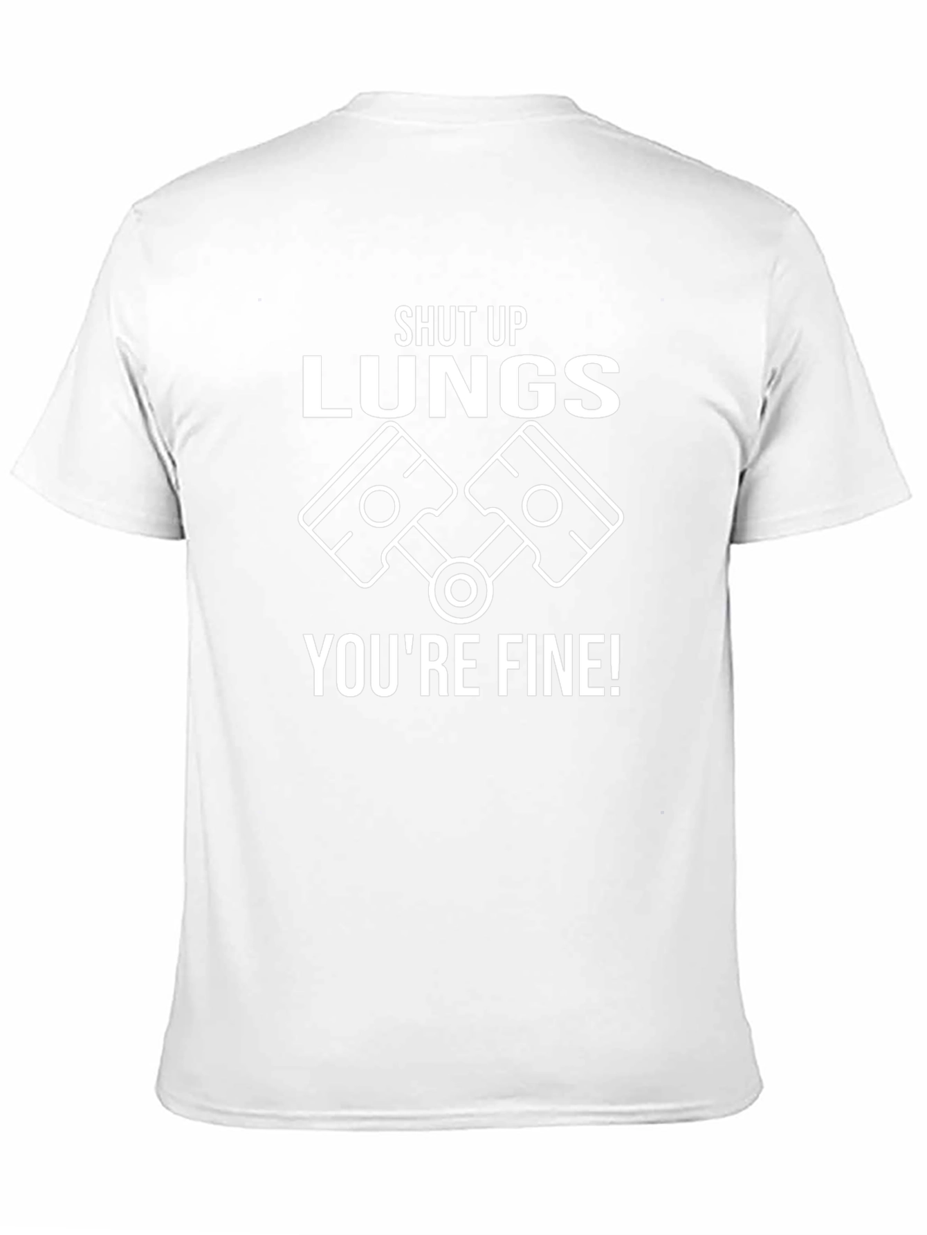 Camiseta Negra Shut Up Lungs Youre Fine