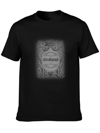 Camiseta Negra con Diseño Coraje