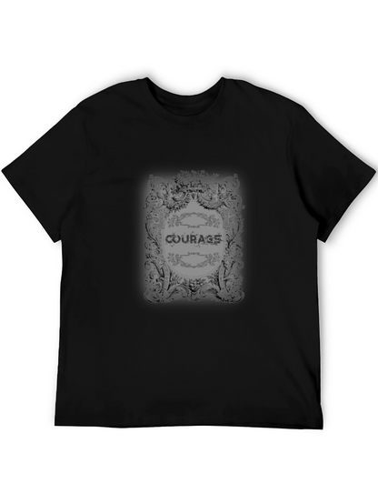 Camiseta Negra con Diseño Coraje