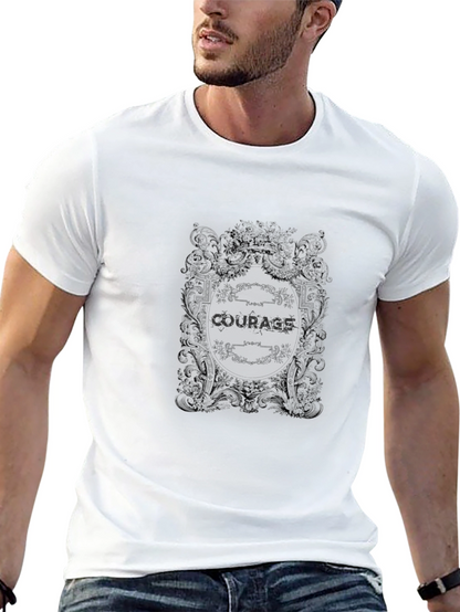 Camiseta Negra con Diseño Coraje