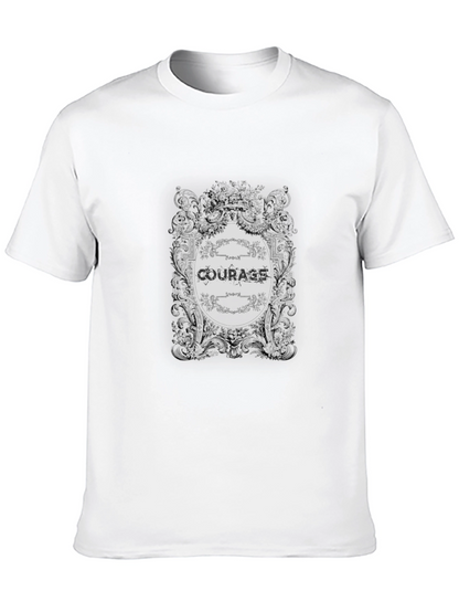 Camiseta Negra con Diseño Coraje