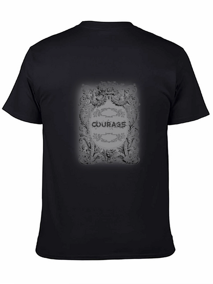 Camiseta Negra con Diseño Coraje