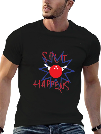 Camiseta Negra Split Happens Bolos