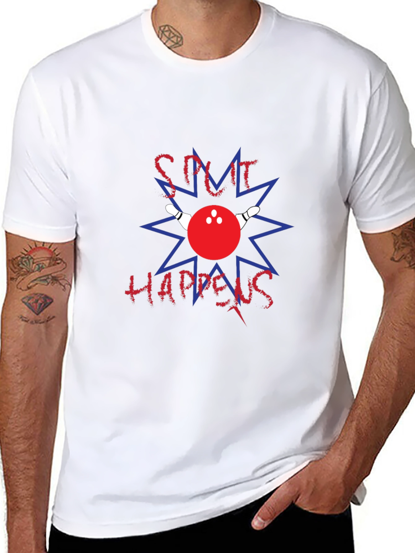 Camiseta Negra Split Happens Bolos
