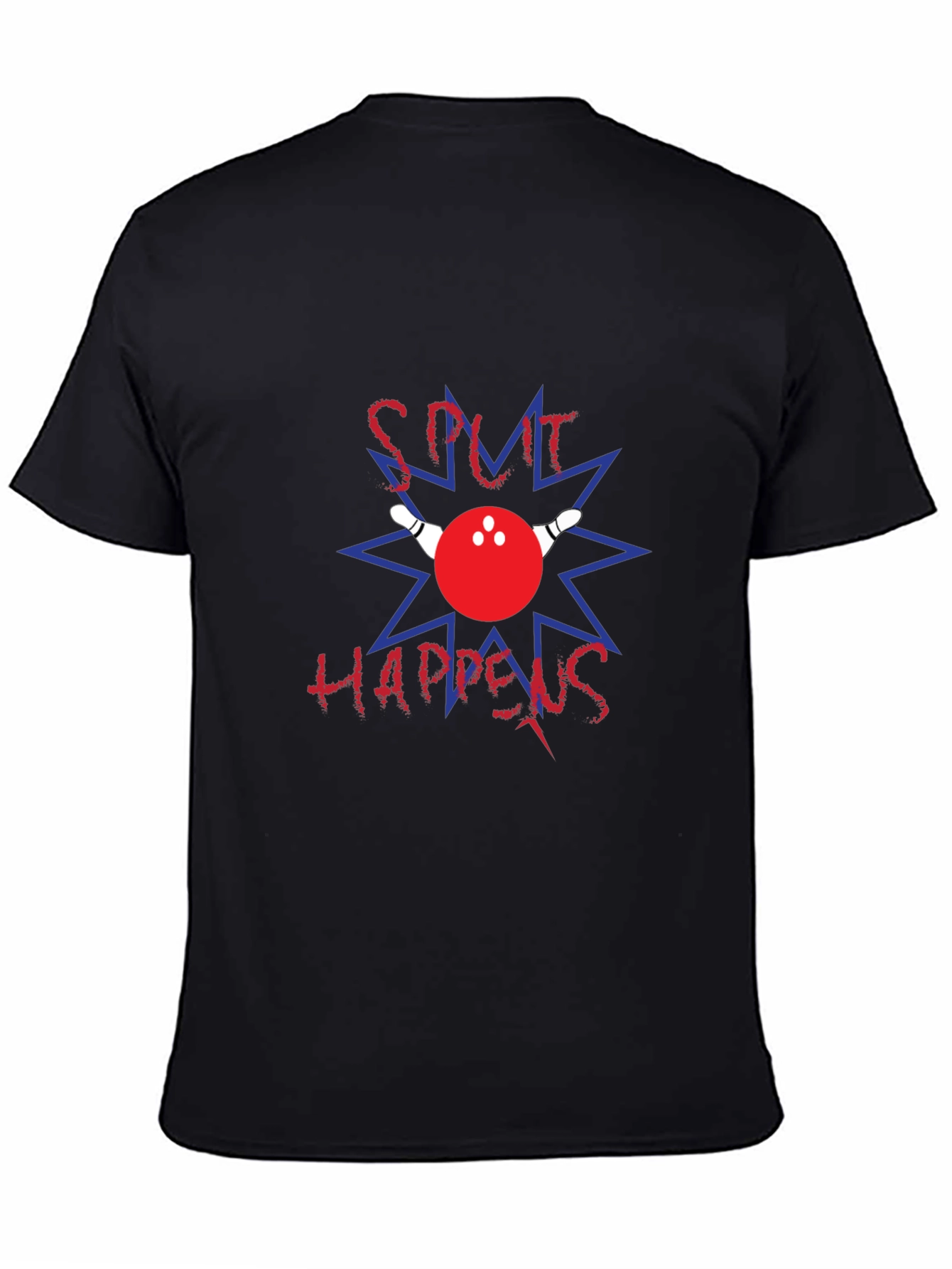 Camiseta Negra Split Happens Bolos