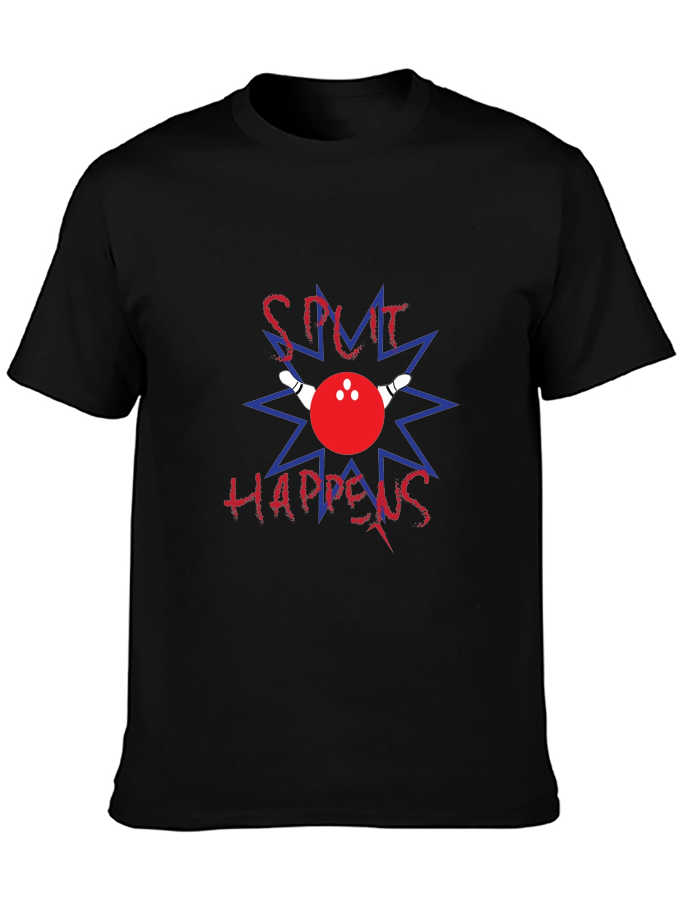 Camiseta Negra Split Happens Bolos