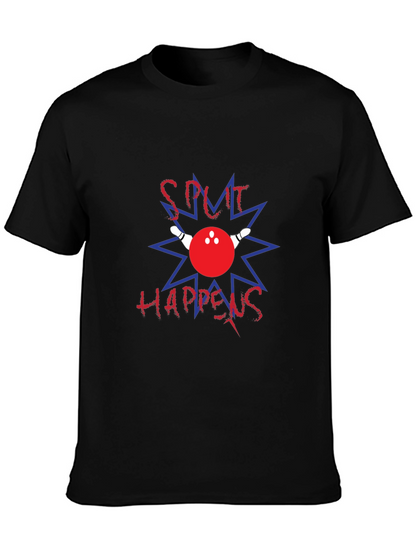 Camiseta Negra Split Happens Bolos