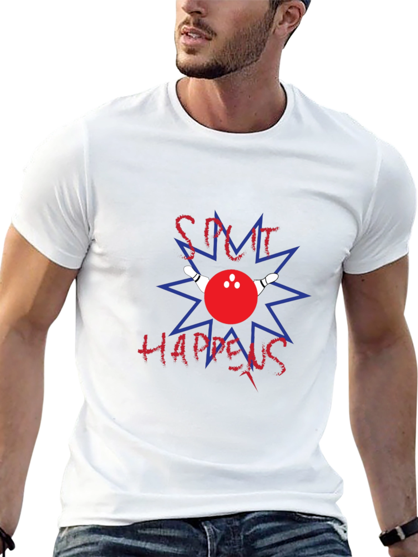 Camiseta Negra Split Happens Bolos
