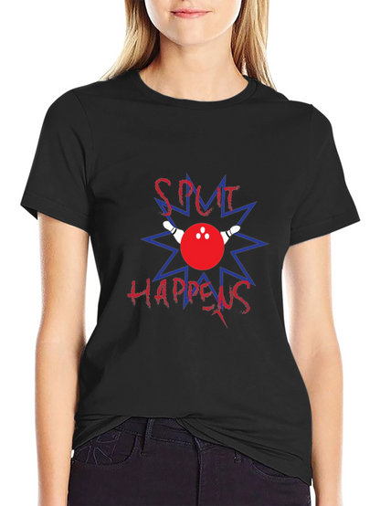 Camiseta Negra Split Happens Bolos