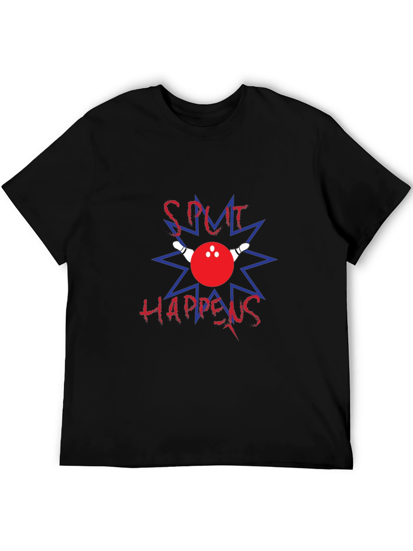 Camiseta Negra Split Happens Bolos