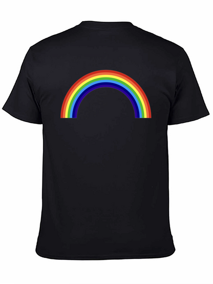 Camiseta Negra con Arco Iris
