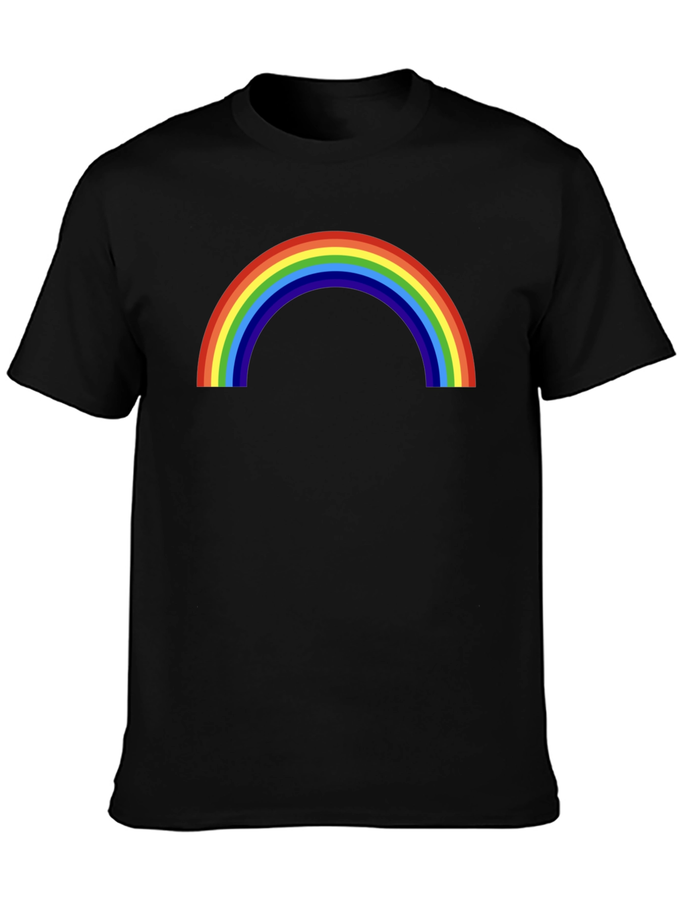 Camiseta Negra con Arco Iris
