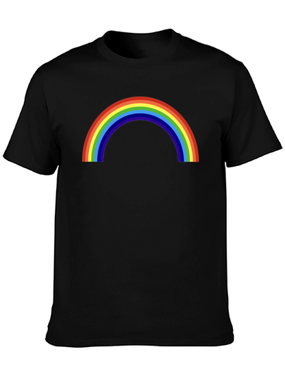 Camiseta Negra con Arco Iris
